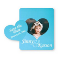 Heart Shape Cut-Out Picture Frame Vinyl Magnet (4" X 3.25") - 20mil